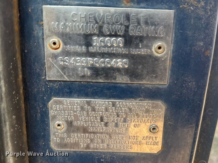 image for item FB7093 1969 Chevrolet C/40 flatbed truck