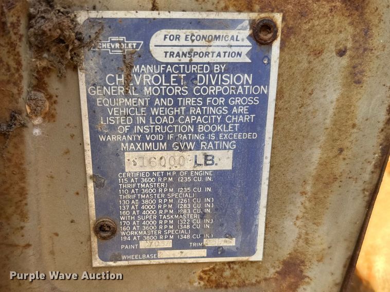 image for item FB7100 1952 Chevrolet Viking 60 winch truck