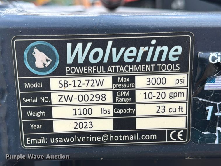 image for item FB8081 2023 Wolverine SB-12-72W skid steer screening bucket