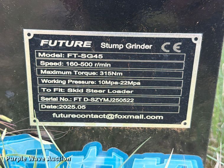image for item FB8088 2025 Future FT-SG45 skid steer stump grinder
