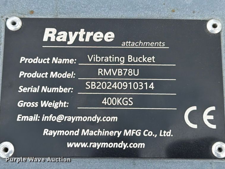 image for item FB8105 Raytree RMVB78U skid steer vibratory screening bucket