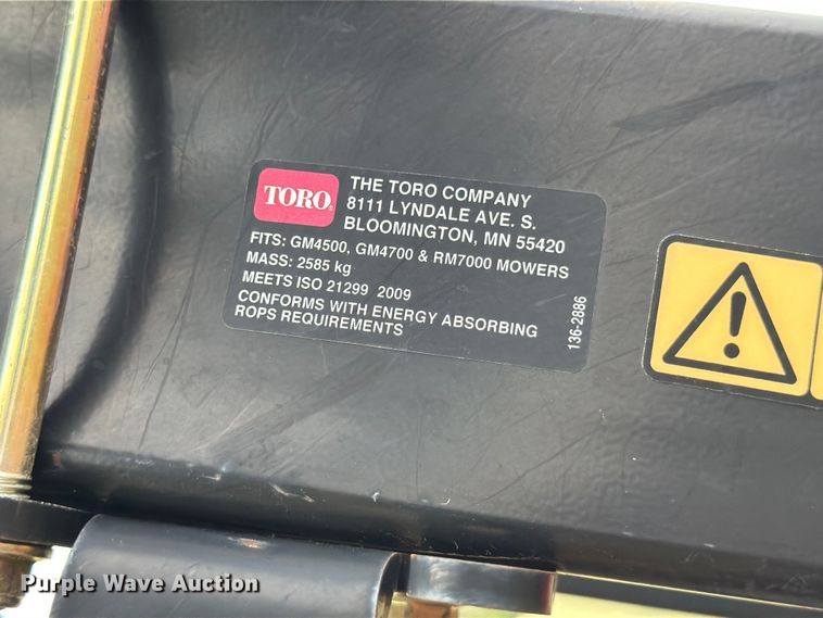 image for item FB8107 2017 Toro Groundsmaster 4500D lawn mower