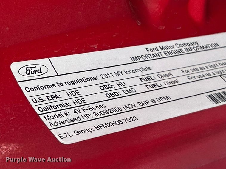 image for item FC5194 2011 Ford F550 XL Super Duty flatbed truck