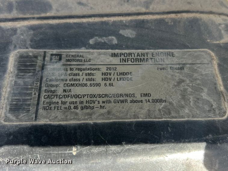 image for item FC5196 2012 Chevrolet Express 4500 van cab and chassis