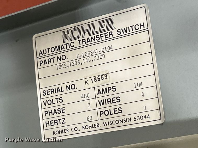 image for item FC5210 Kohler 60RZ272 generator