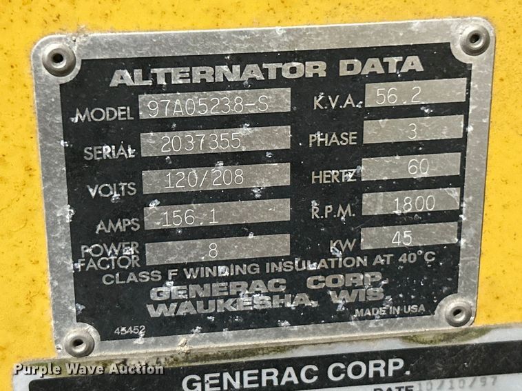 image for item FC5211 Generac 97A05238-S generator