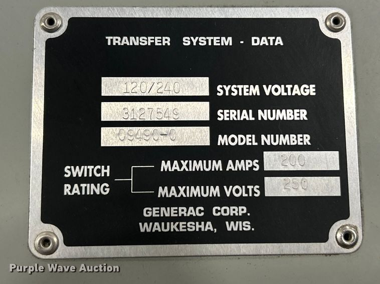 image for item FC5211 Generac 97A05238-S generator