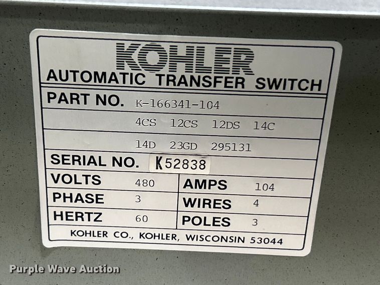image for item FC5213 Kohler 15RES generator