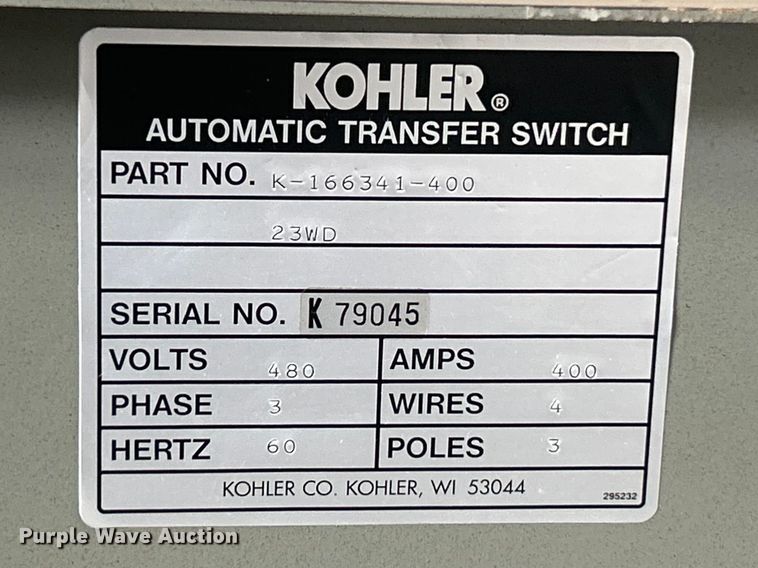 image for item FC5217 Kohler transfer switch