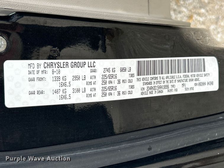 image for item FC5294 2010 Dodge Grand Caravan SE van