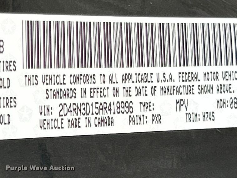 image for item FC5294 2010 Dodge Grand Caravan SE van