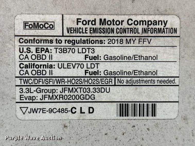 image for item FG0126 2018 Ford F150 pickup truck