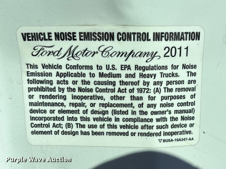 image for item FG0213 2011 Ford F550 Super Duty truck cab and chassis
