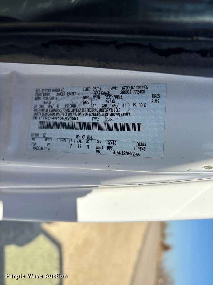 image for item FI0789 2006 Ford E150 Econoline van