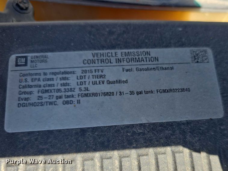 image for item FI0876 2015 Chevrolet Silverado 1500 Crew Cab pickup truck