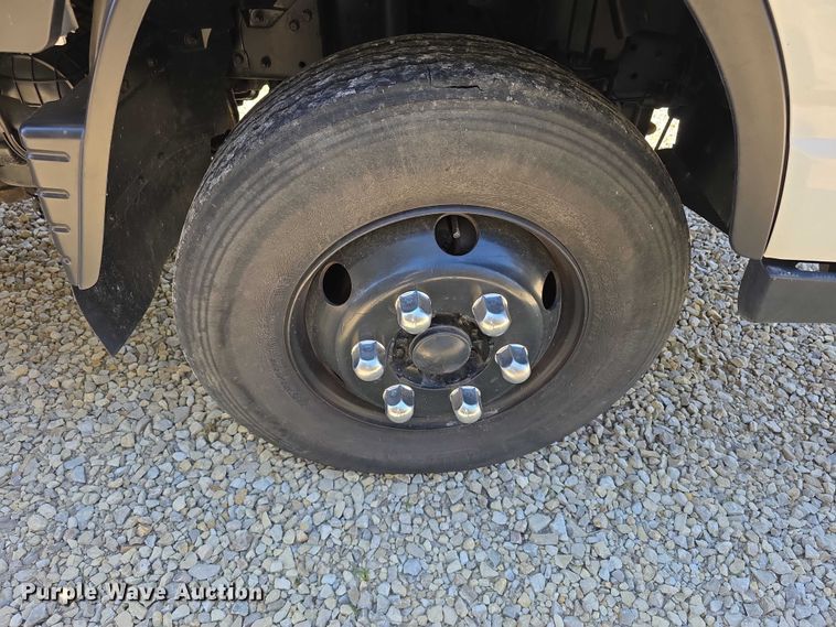 image for item FI0878 2012 Mitsubishi Fuso FE160 Crew Cab flatbed truck