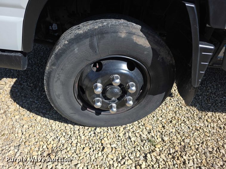 image for item FI0878 2012 Mitsubishi Fuso FE160 Crew Cab flatbed truck