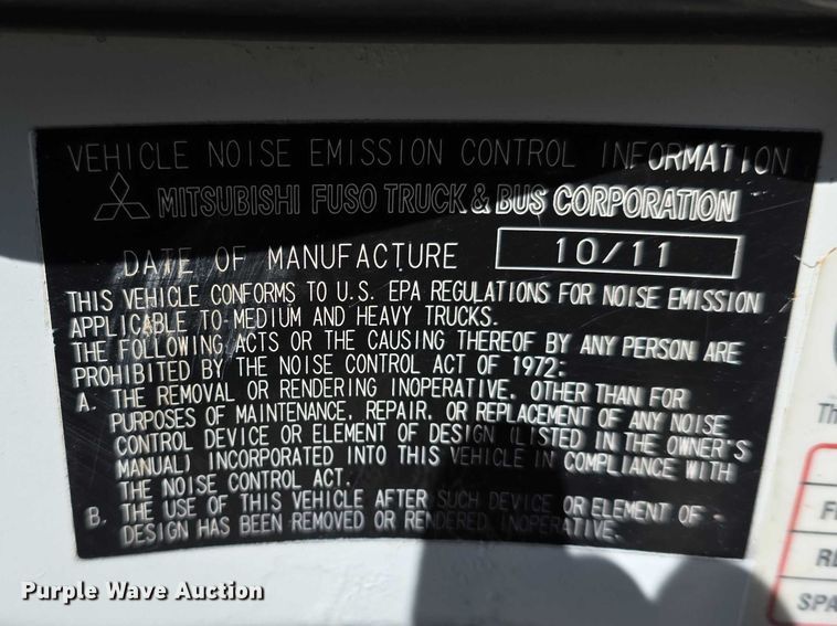 image for item FI0878 2012 Mitsubishi Fuso FE160 Crew Cab flatbed truck