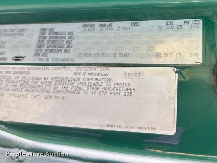 image for item FK0011 2004 Sterling Acterra box truck