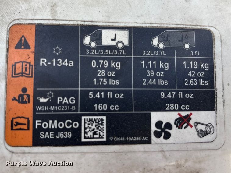 image for item FK1273 2017 Ford Transit 250 refrigerated van