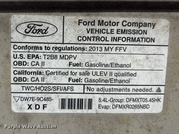 image for item FK1288 2013 Ford E350 Super Duty van