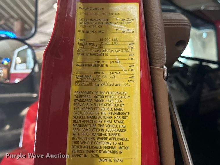 image for item FK1811 1996 Ford LS8000 rescue vehicle