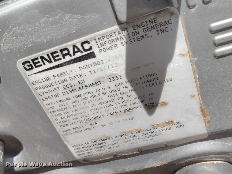 image for item IH9481 Generac QTO2524ANSNA generator