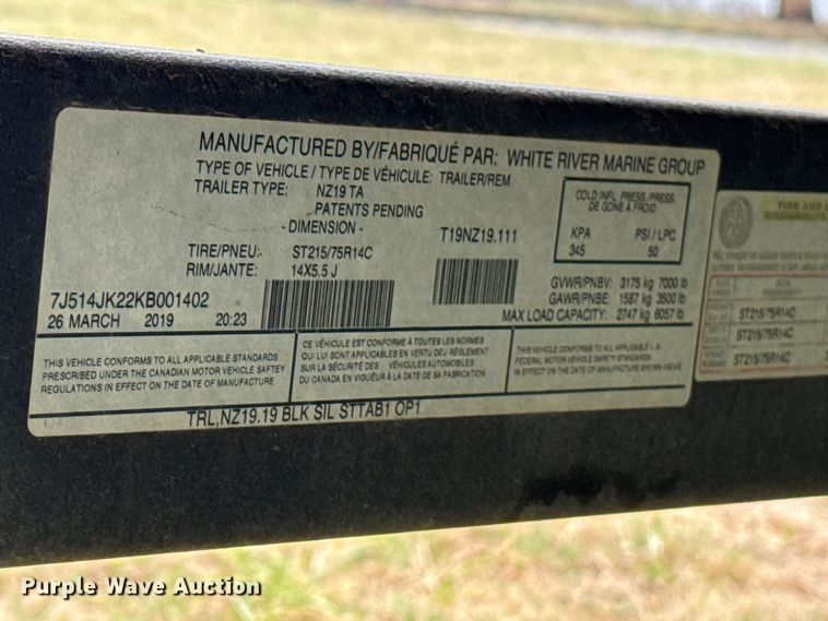 image for item NK9128 2019 White River Nitro Z19 boat