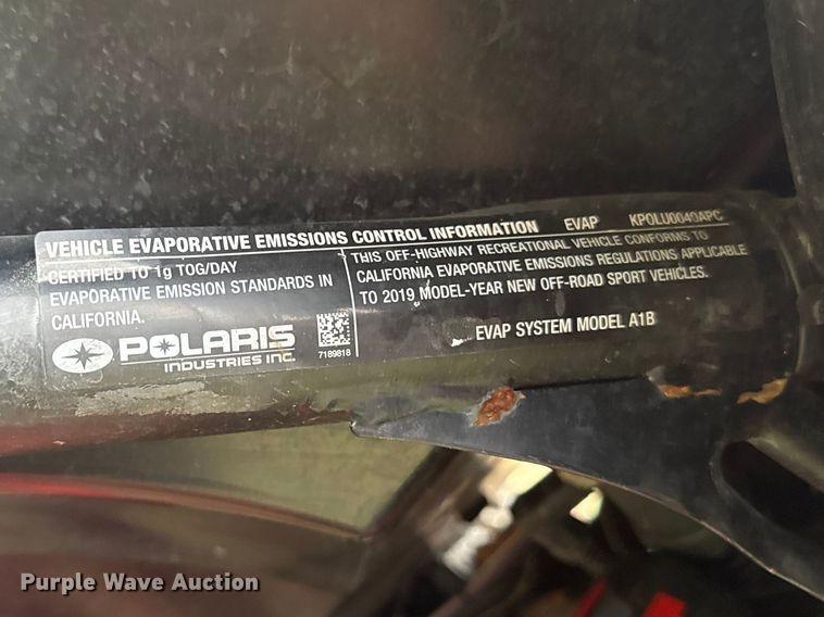 image for item NK9129 2019 Polaris RZR XP Turbo utility vehicle