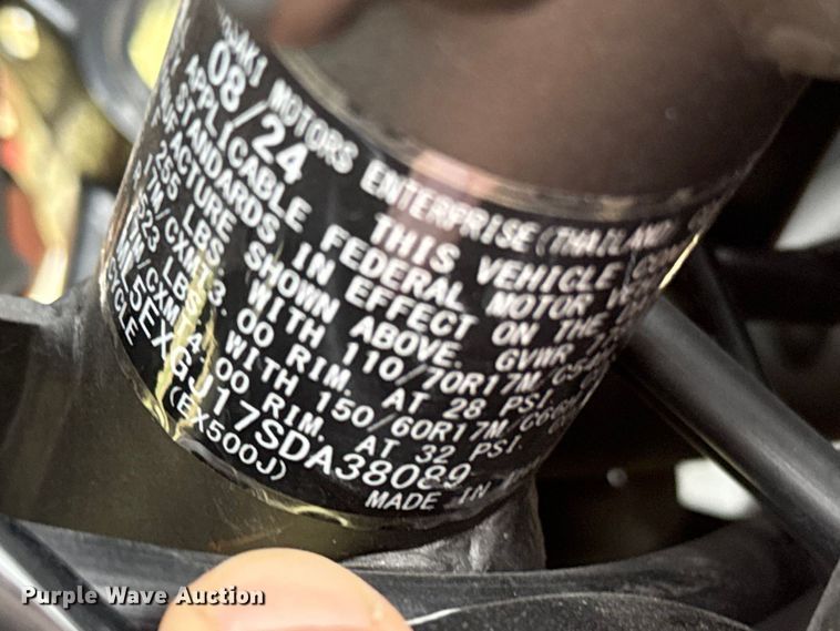 image for item NK9131 2025 Kawasaki Ninja 500 motorcycle