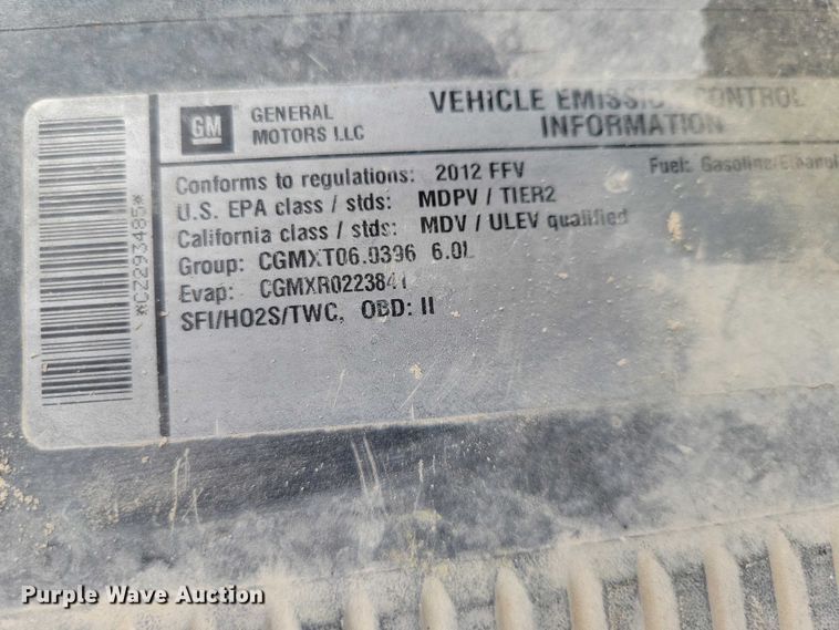 image for item NK9934 2012 Chevrolet  Silverado 2500HD  Ext. Cab pickup truck