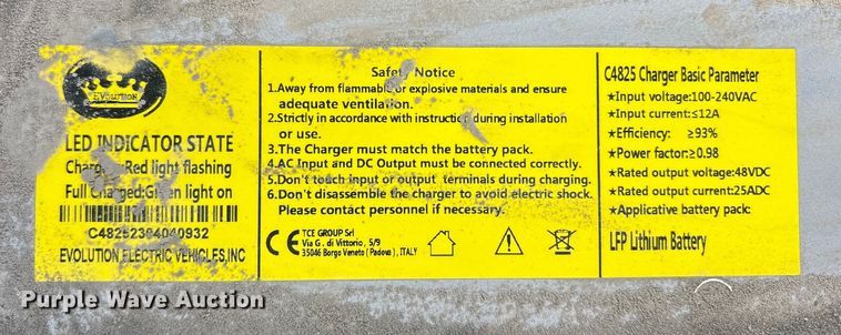 image for item YA1649 Evolution Lithium LifePO4 golf cart