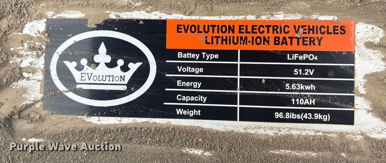 image for item YA1649 Evolution Lithium LifePO4 golf cart