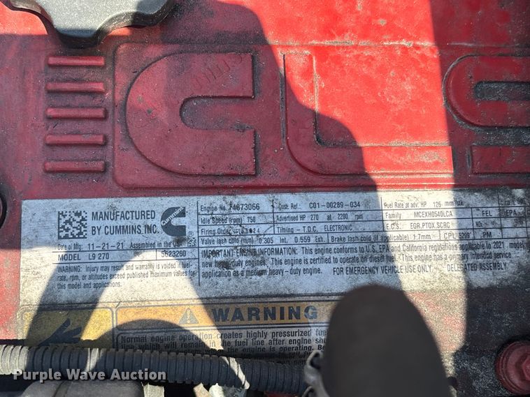 image for item YA2881 2022 Freightliner Business Class M2 crew cab ambulance