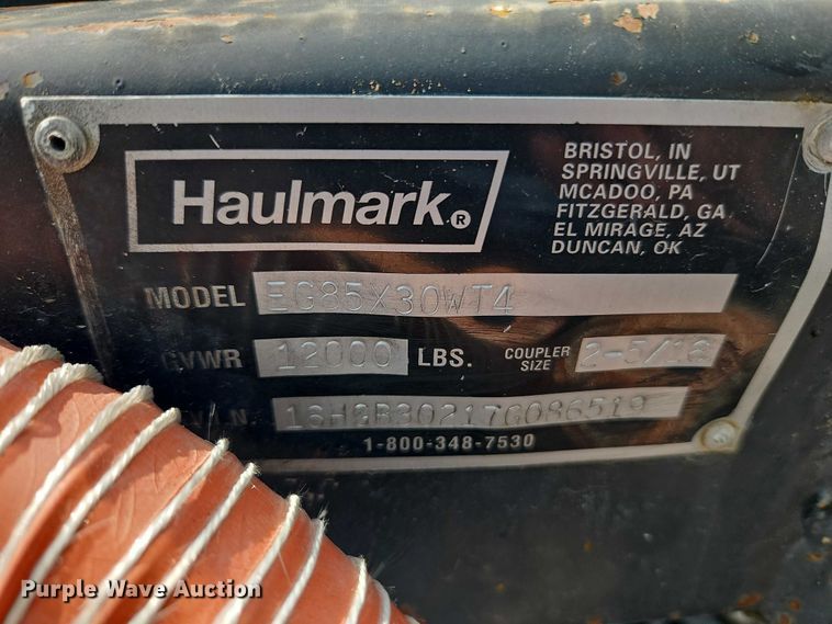 image for item YA2906 2007 Haulmark EG85X30WT4 enclosed cargo trailer