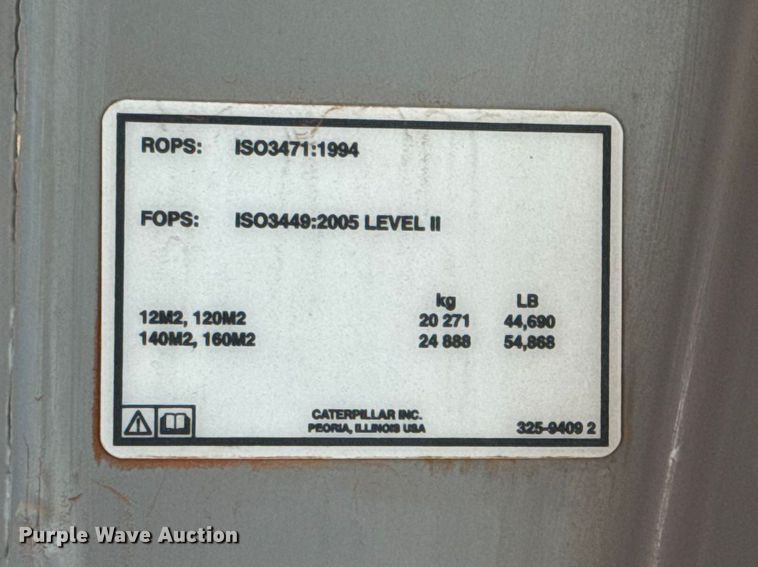 image for item DR0985 2012 Caterpillar 140M2 motor grader