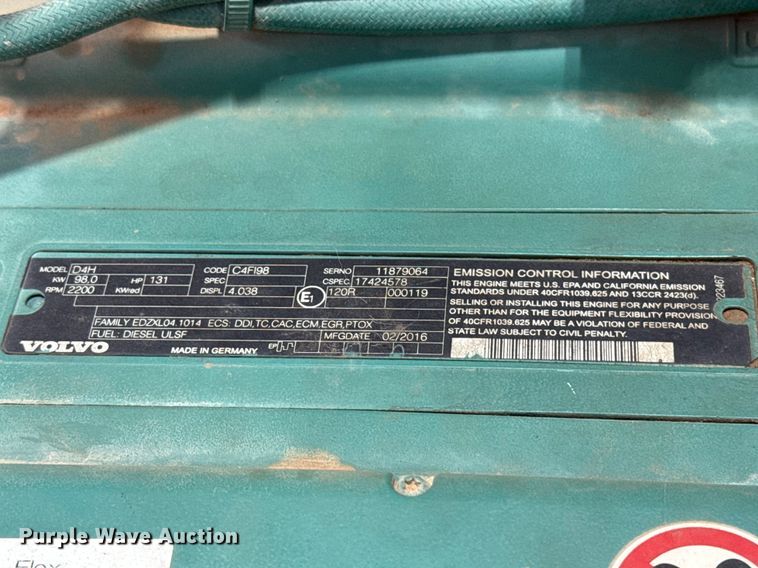 image for item DR1009 2016 Volvo DD110B double drum vibratory roller