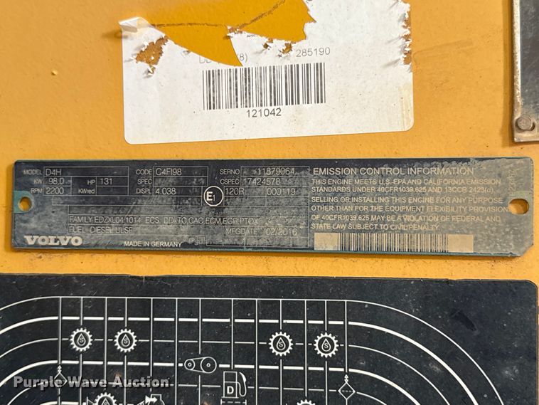 image for item DR1009 2016 Volvo DD110B double drum vibratory roller