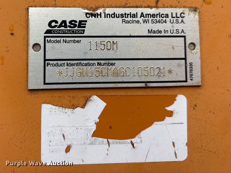 image for item DT0054 2016 Case 1150M dozer