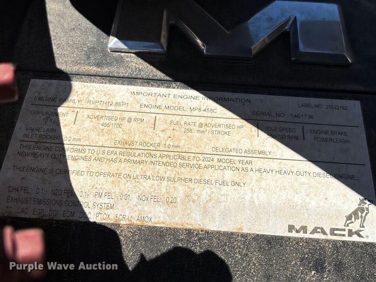 image for item DU0407 2025 Mack Granite dump truck