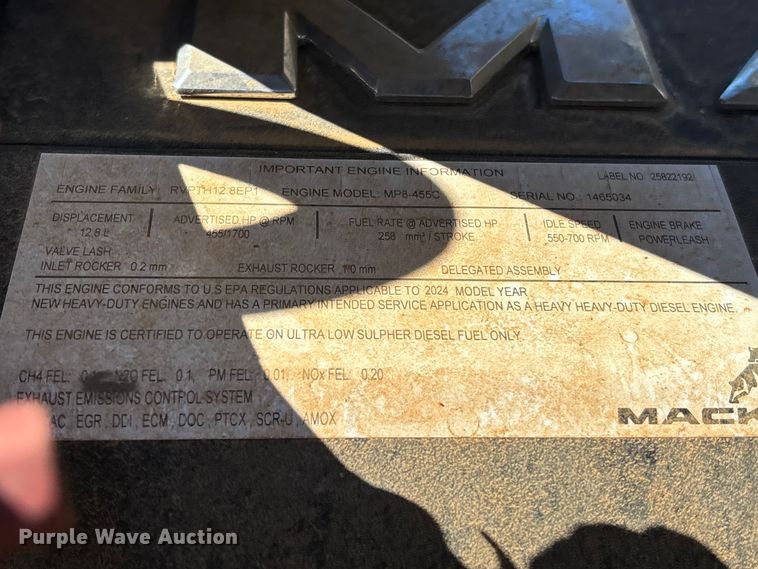 image for item DU0408 2025 Mack Granite dump truck