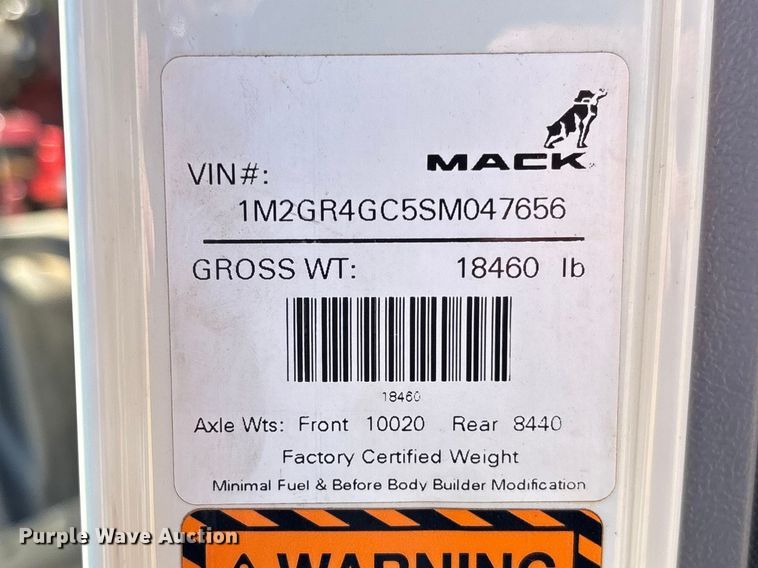 image for item DU0408 2025 Mack Granite dump truck