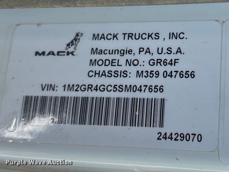 image for item DU0408 2025 Mack Granite dump truck