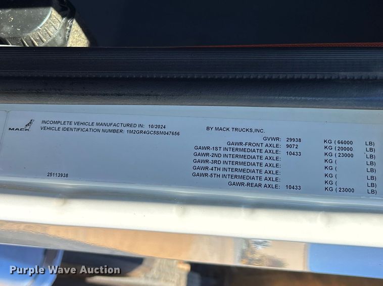 image for item DU0408 2025 Mack Granite dump truck