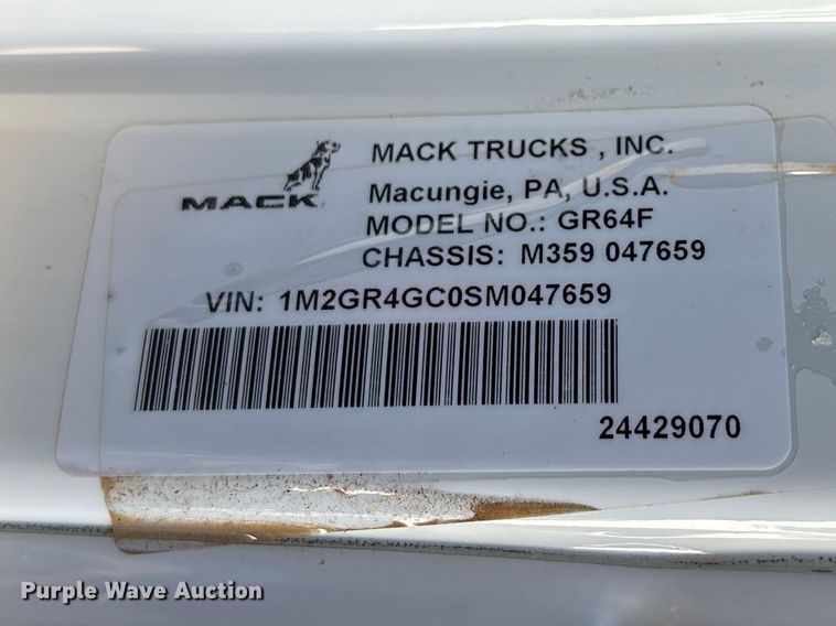image for item DU0409 2025 Mack Granite dump truck