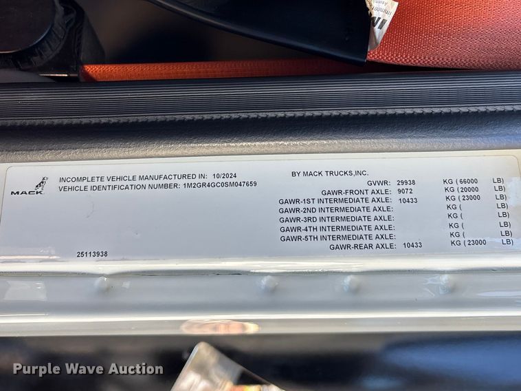 image for item DU0409 2025 Mack Granite dump truck