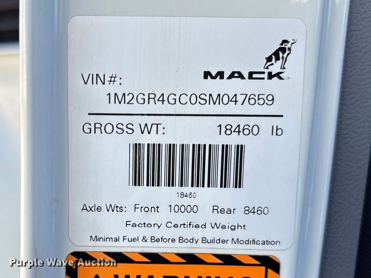 image for item DU0409 2025 Mack Granite dump truck