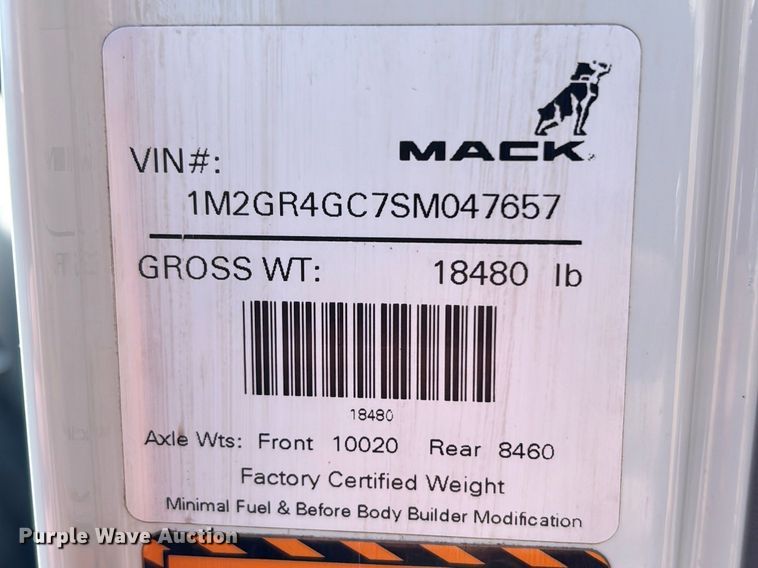 image for item DU0410 2025 Mack Granite dump truck