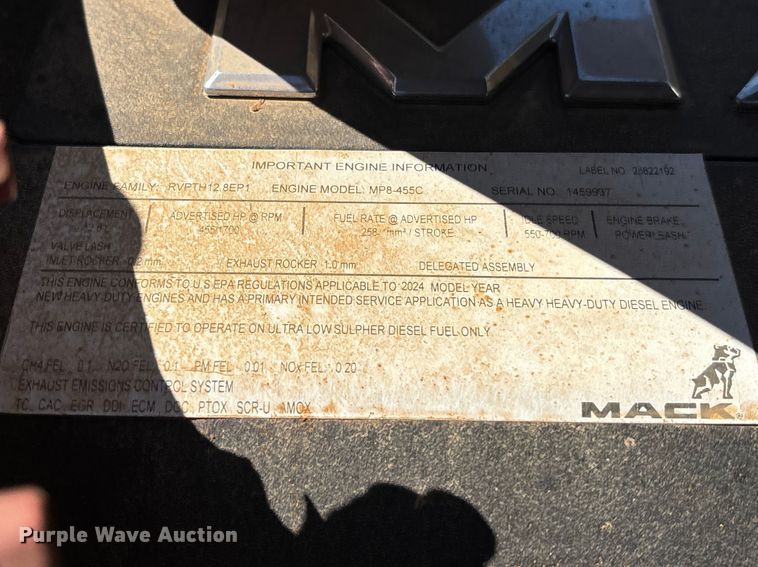 image for item DU0411 2025 Mack Granite dump truck