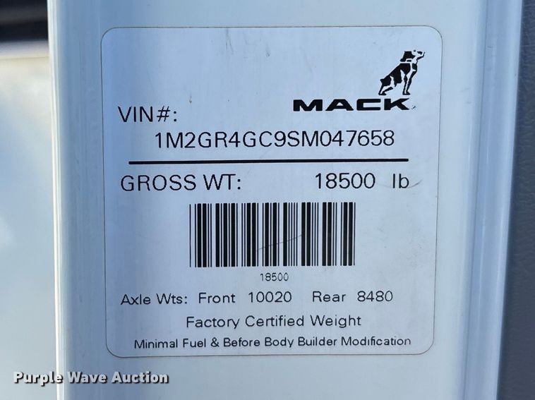 image for item DU0411 2025 Mack Granite dump truck